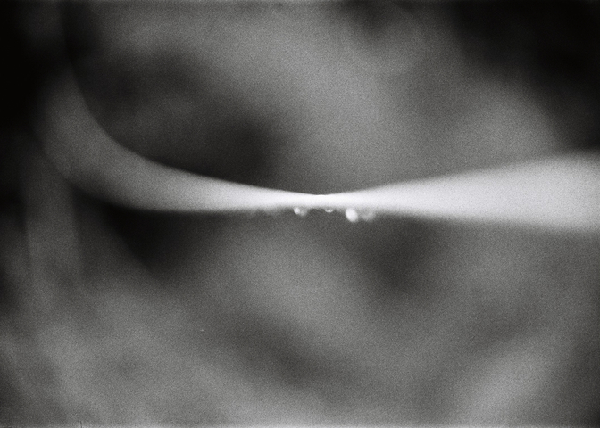 Clothes line with water droplets