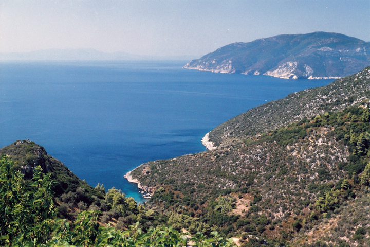 The view from Hayiati coffee bar in the old town of Alonnisos