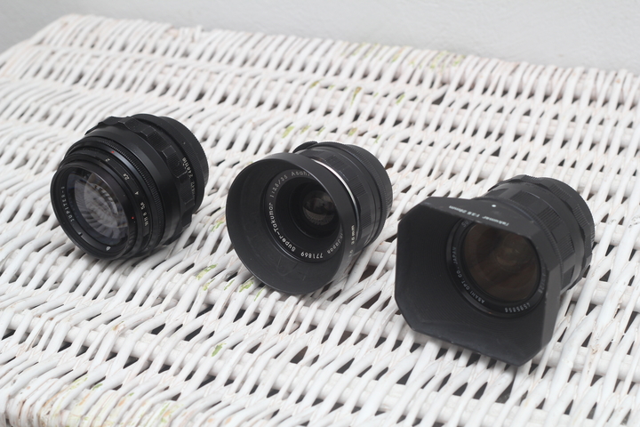 Wide angle and portrait lenses (Jupiter-9 85mm, Takumar 35mm and Takumar 28mm)