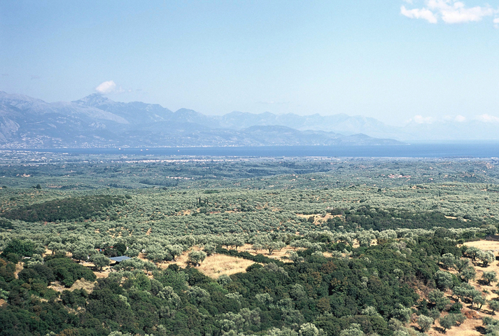 A view down over the bay of Messinia