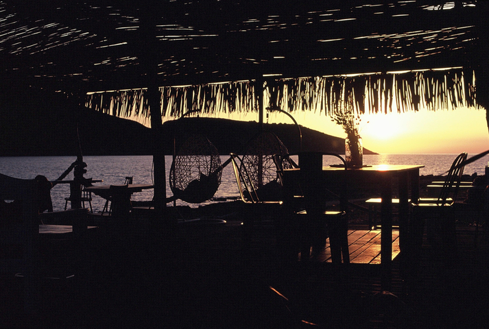 Sunset as viewed from Riki Restaurant in Marathopoli